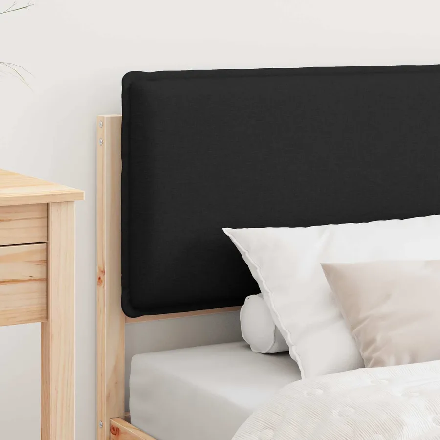 Cadre de lit avec tête de lit rembourrée Noir 80 x 200 cm - 3