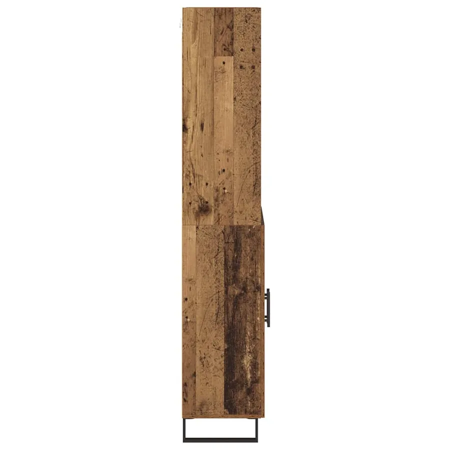 Haut Armoire 2 pcs Bois ancien Bois d'ingénierie - 9