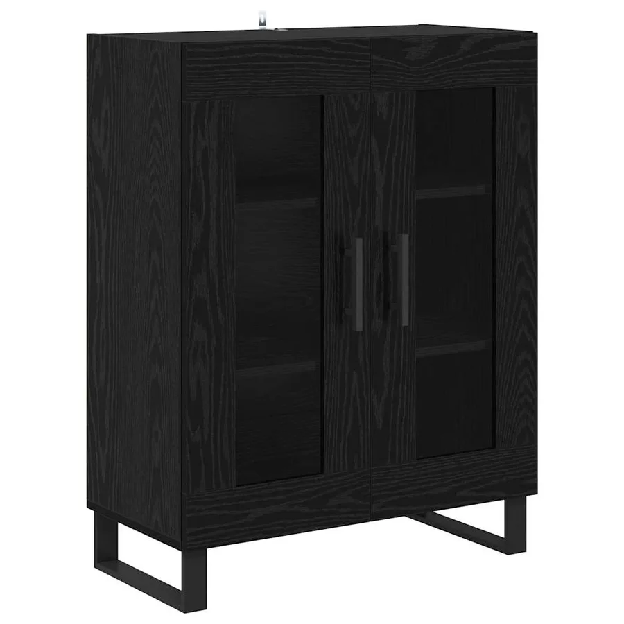 Haut Armoire Chêne noir 69,5 x 34 x 180 cm Bois d'ingénierie - 6