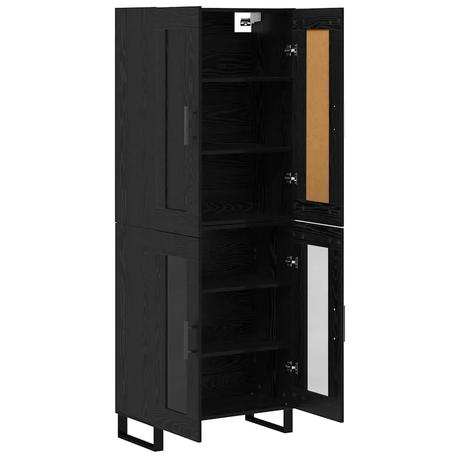 Haut Armoire Chêne noir 69,5 x 34 x 180 cm Bois d'ingénierie - 7