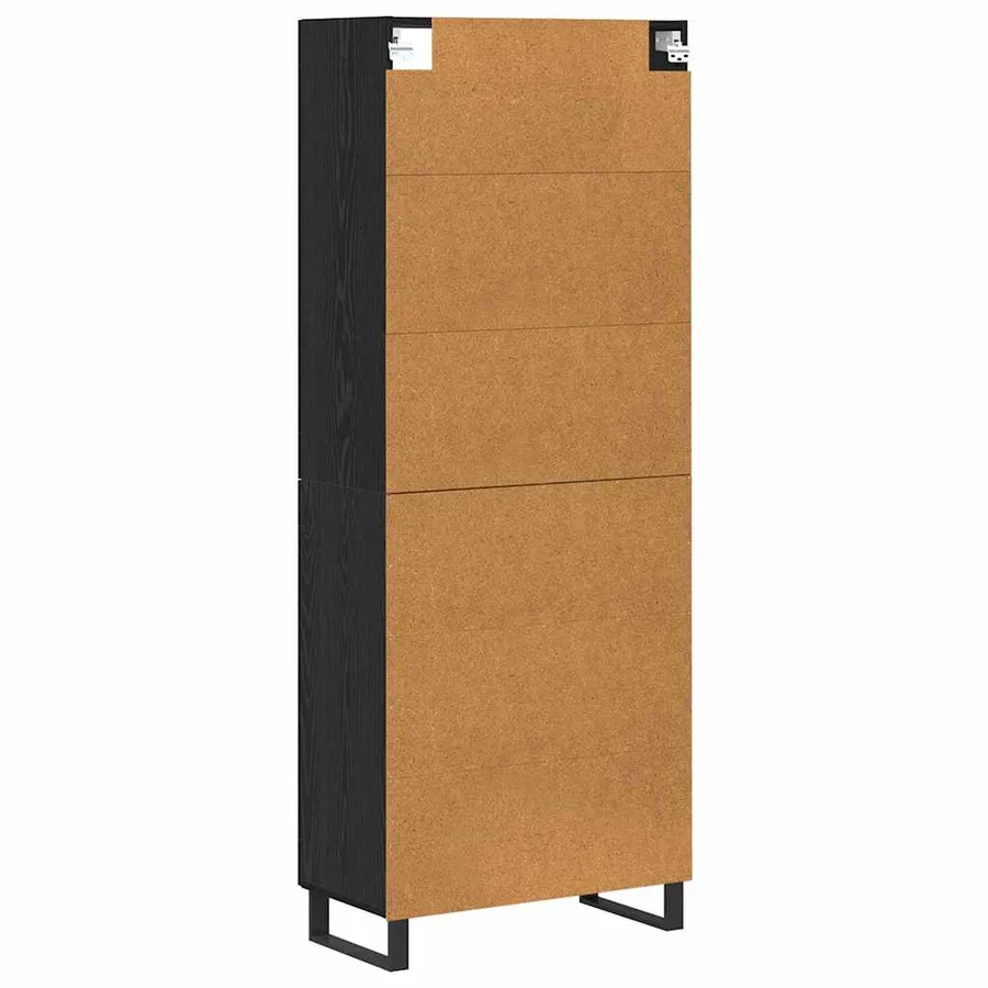 Haut Armoire Chêne noir 69,5 x 34 x 180 cm Bois d'ingénierie - 8