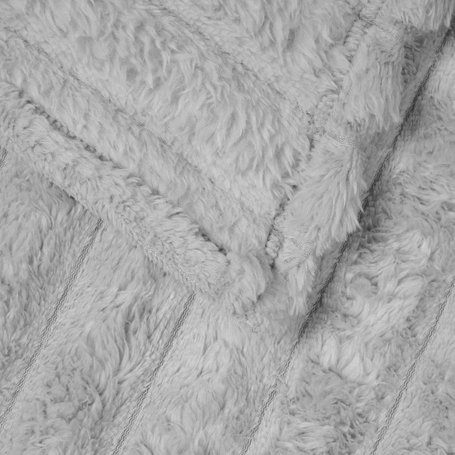 Couvertures à jeter 6 pcs Gris 240 x 220 cm Toison - 6