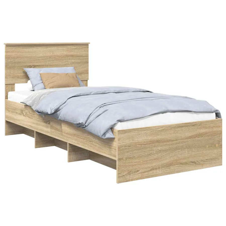 Cadre de lit Chêne Sonoma 90 x 200 cm Bois d'ingénierie - 2