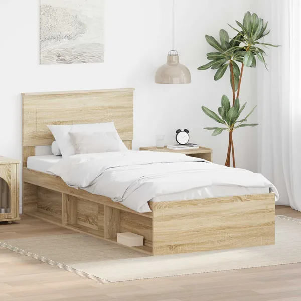 Cadre de lit Sonoma 90 x 190 cm Bois d'ingénierie