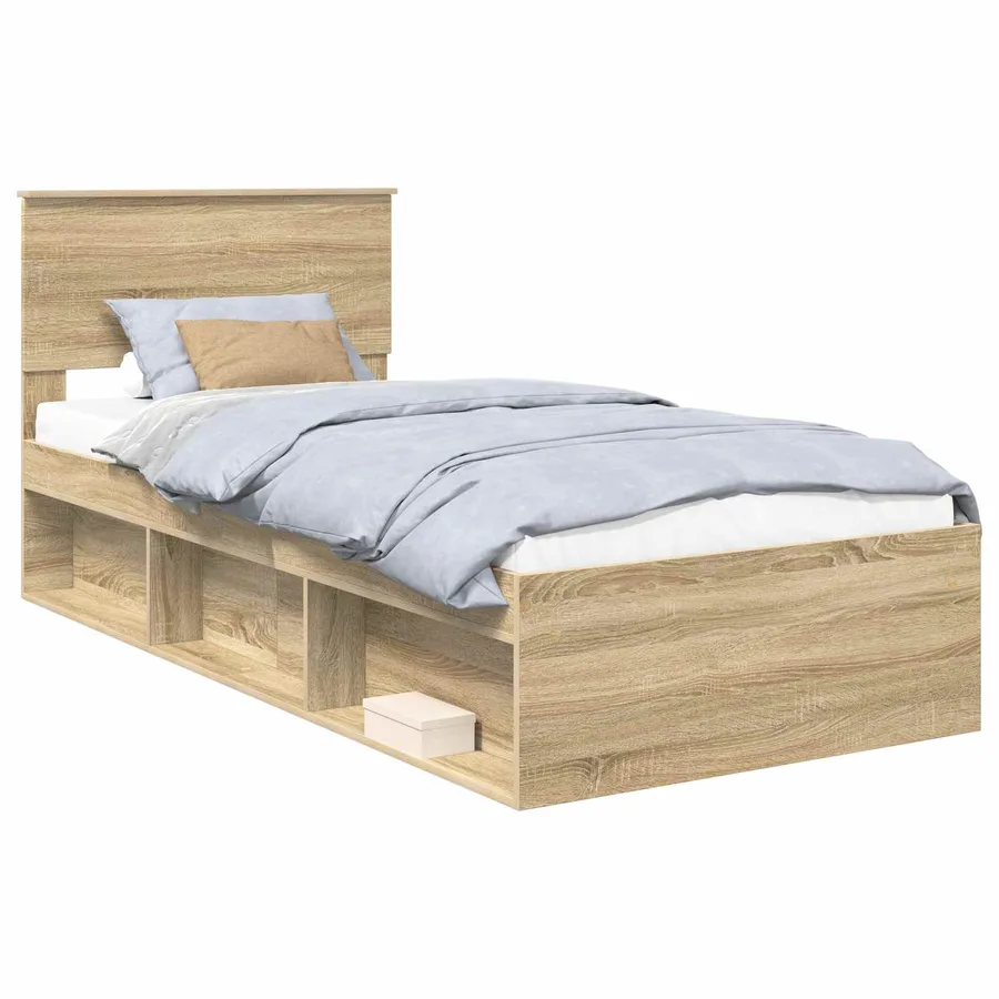 Cadre de lit Sonoma 90 x 190 cm Bois d'ingénierie - 2