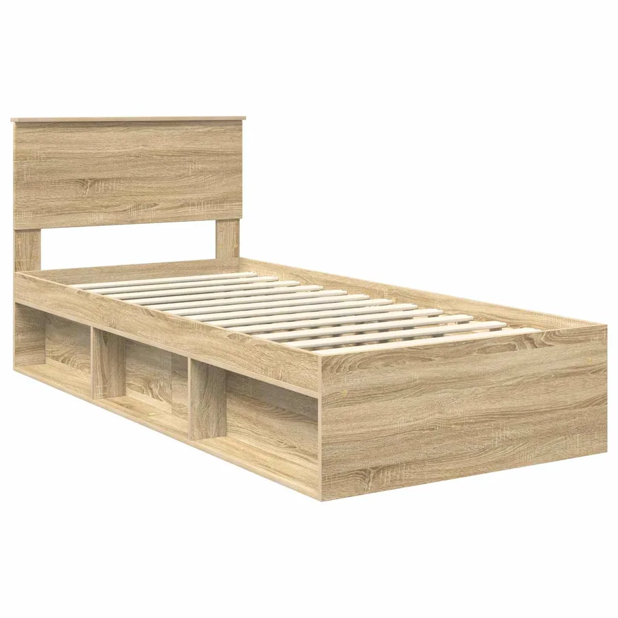 Cadre de lit Sonoma 90 x 190 cm Bois d'ingénierie - 4