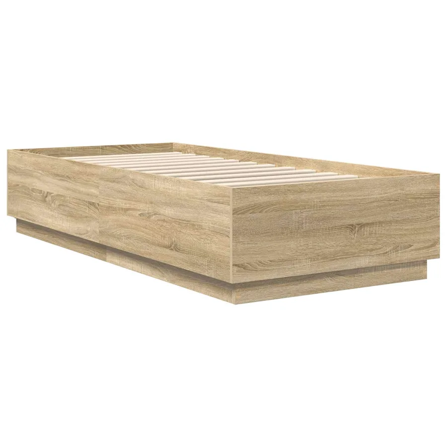 Cadre de lit Chêne Sonoma 90 x 200 cm Bois d'ingénierie - 6
