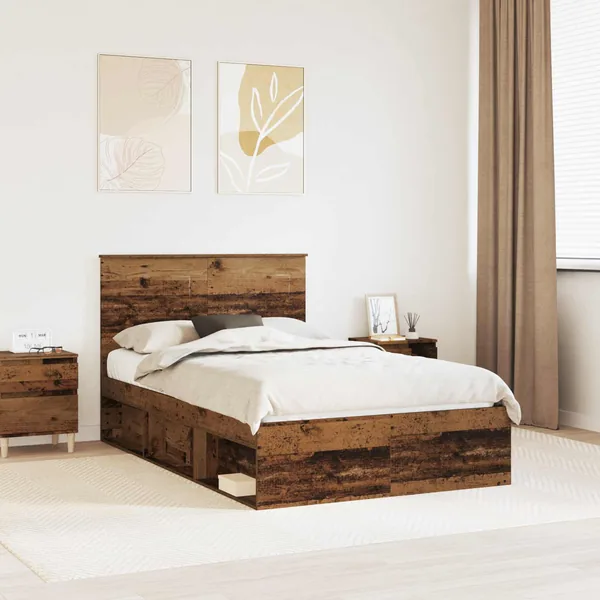 Cadre de lit Bois ancien 120 x 200 cm Bois de pin massif