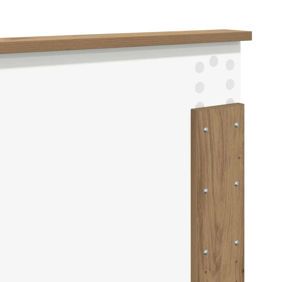 Cadre de lit Chêne artisan 200 x 200 cm Bois d'ingénierie - 11