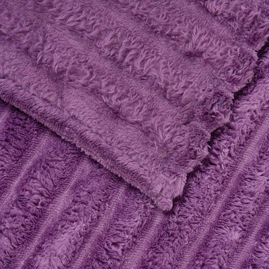 Couvertures à jeter 6 pcs Violet 200 x 150 cm Toison - 6