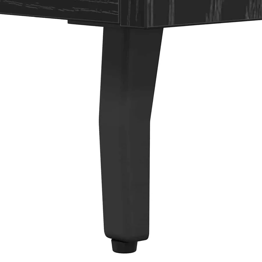 Haut Armoire 2 pcs Chêne noir Bois Aggloméré et Verre - 12