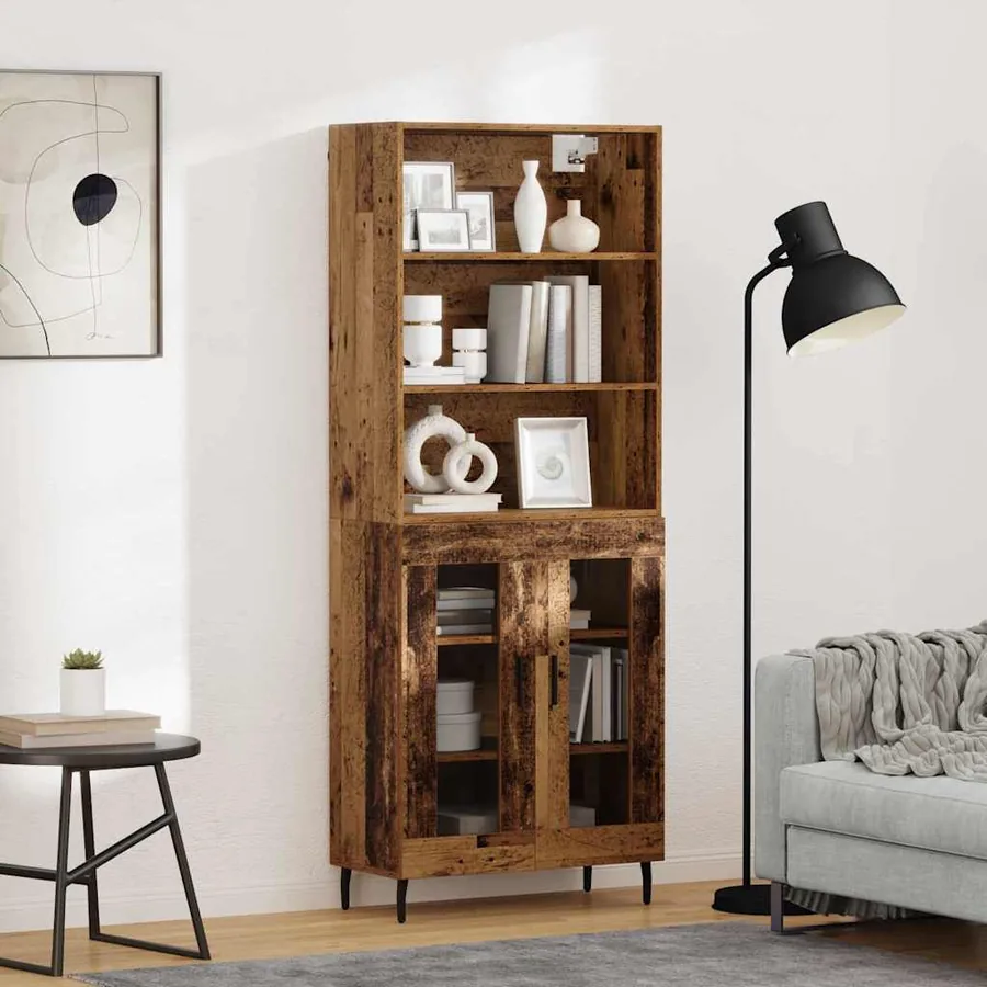 Haut Armoire Bois Ancien 69,5 x 34 x 180 cm