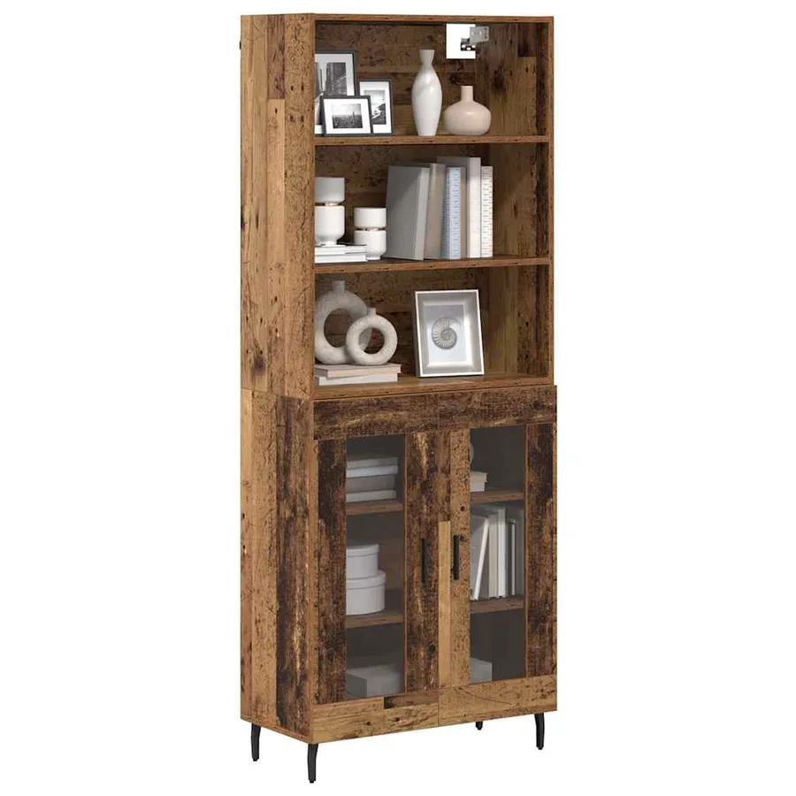 Haut Armoire Bois Ancien 69,5 x 34 x 180 cm - 3