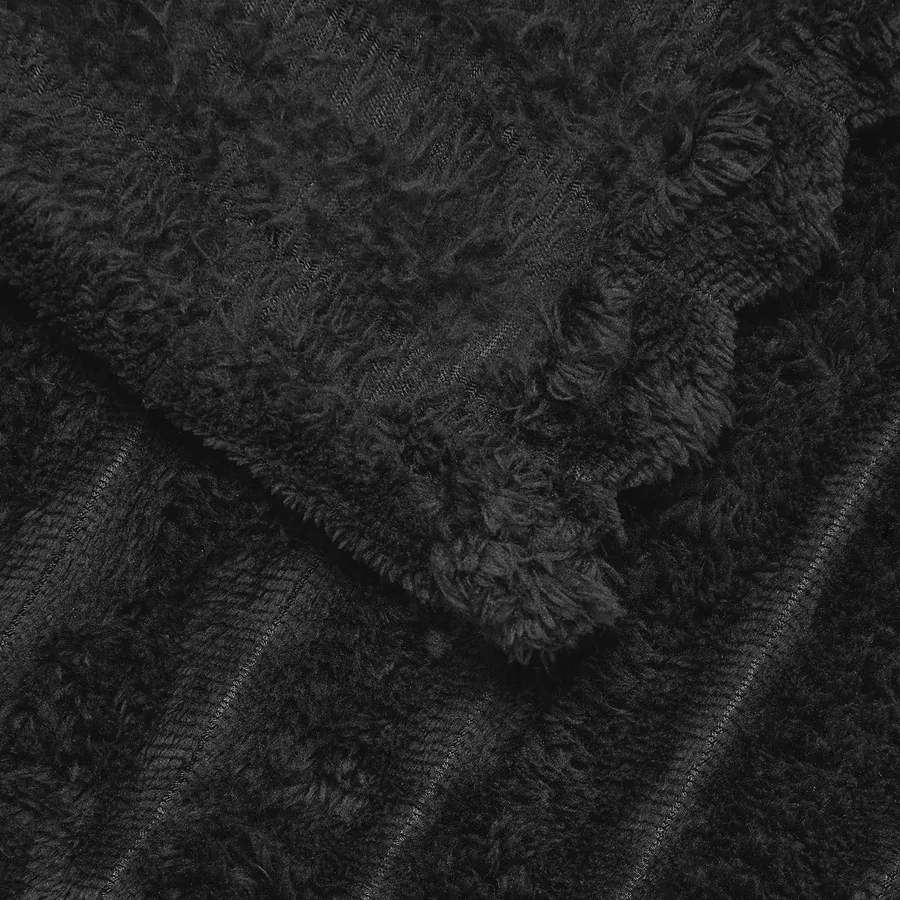 Couvertures à jeter 6 pcs Noir 150 x 130 cm Toison - 6