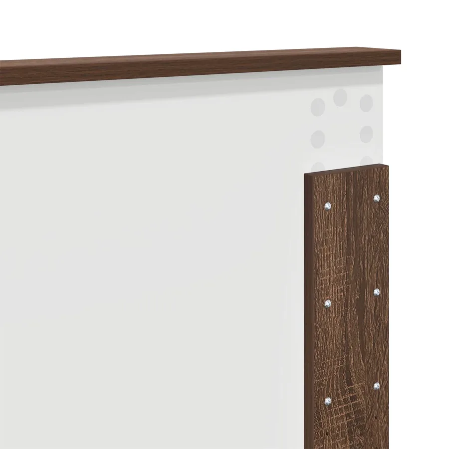 Cadre de lit Chêne brun 150 x 200 cm Bois d'ingénierie - 11
