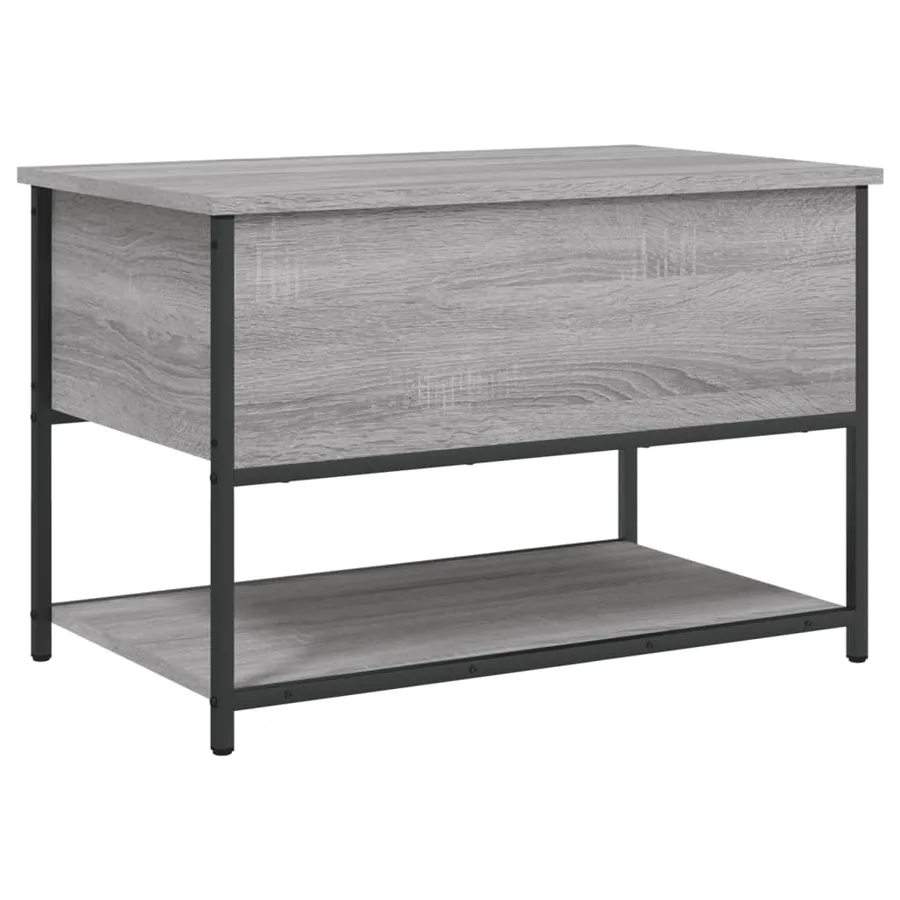 Banc de rangement sonoma gris 70x42,5x47 cm bois d'ingénierie - 2