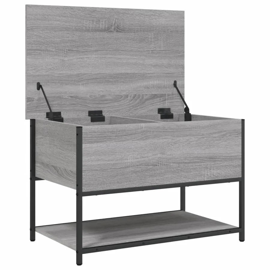 Banc de rangement sonoma gris 70x42,5x47 cm bois d'ingénierie - 6