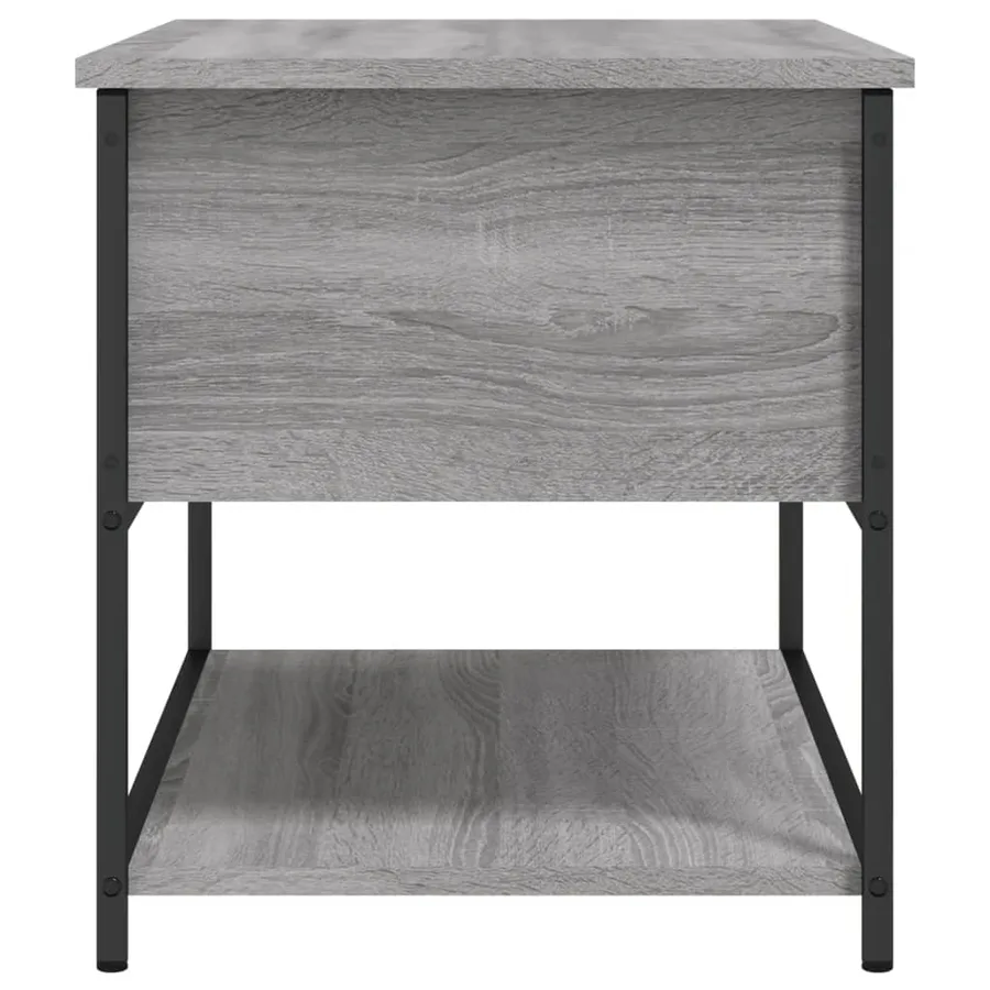 Banc de rangement sonoma gris 70x42,5x47 cm bois d'ingénierie - 8