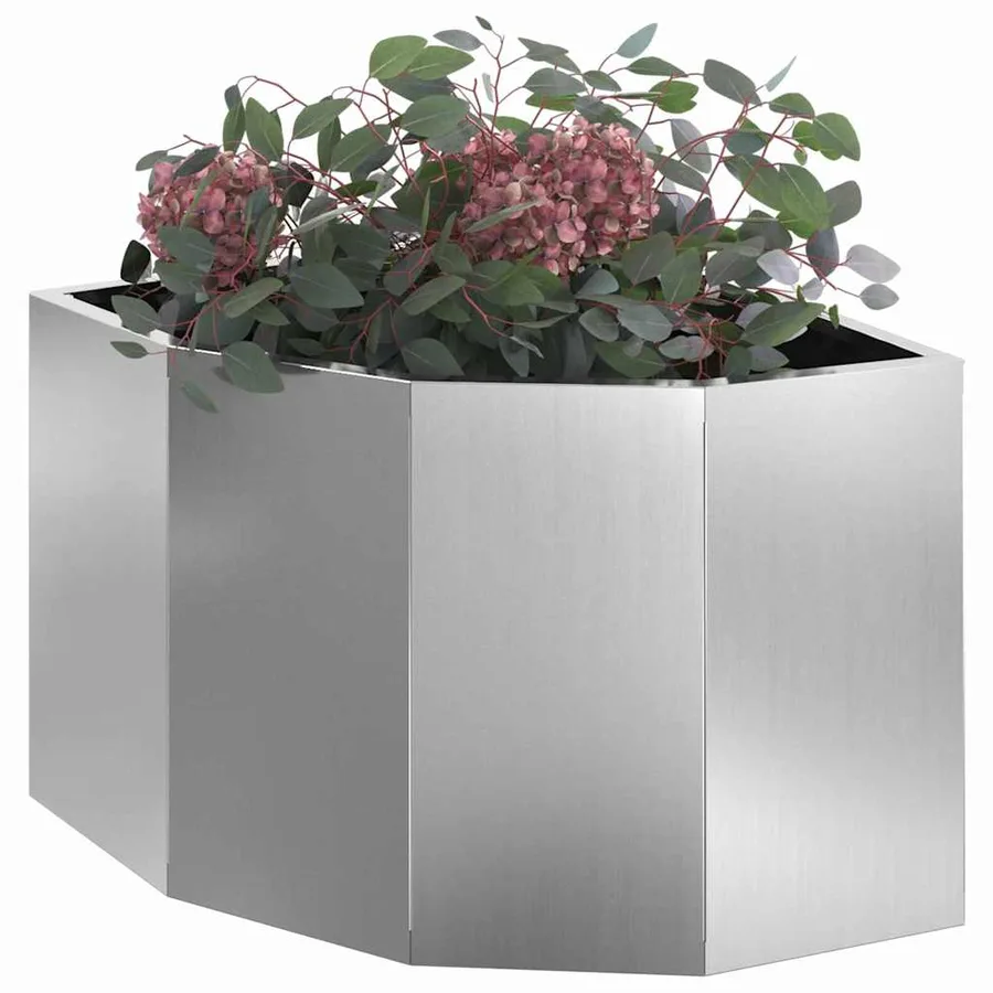 Jardinière d'Angle Argent 45 x 45 x 35 cm Acier galvanisé - 3