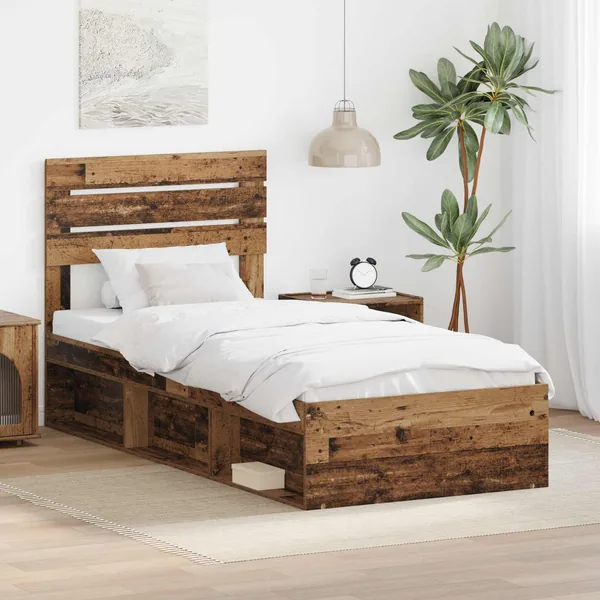 Cadre de lit Bois ancien 90 x 200 cm Pin massif
