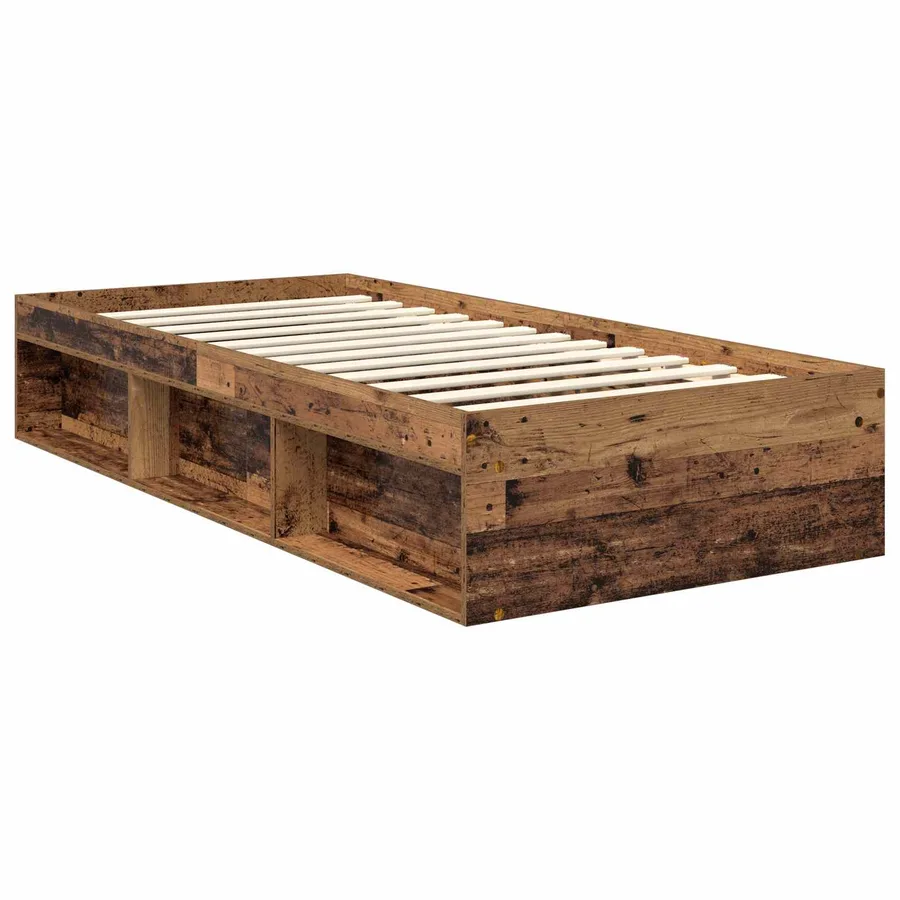 Cadre de lit Bois ancien 90 x 200 cm Pin massif - 5