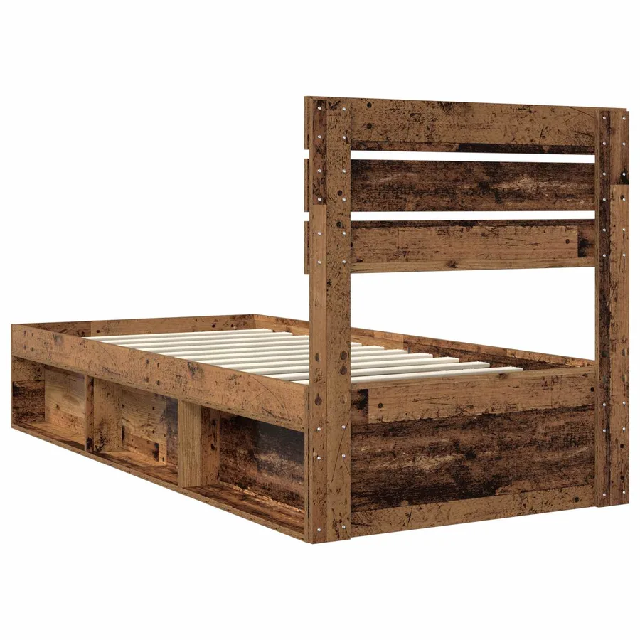 Cadre de lit Bois ancien 90 x 200 cm Pin massif - 9
