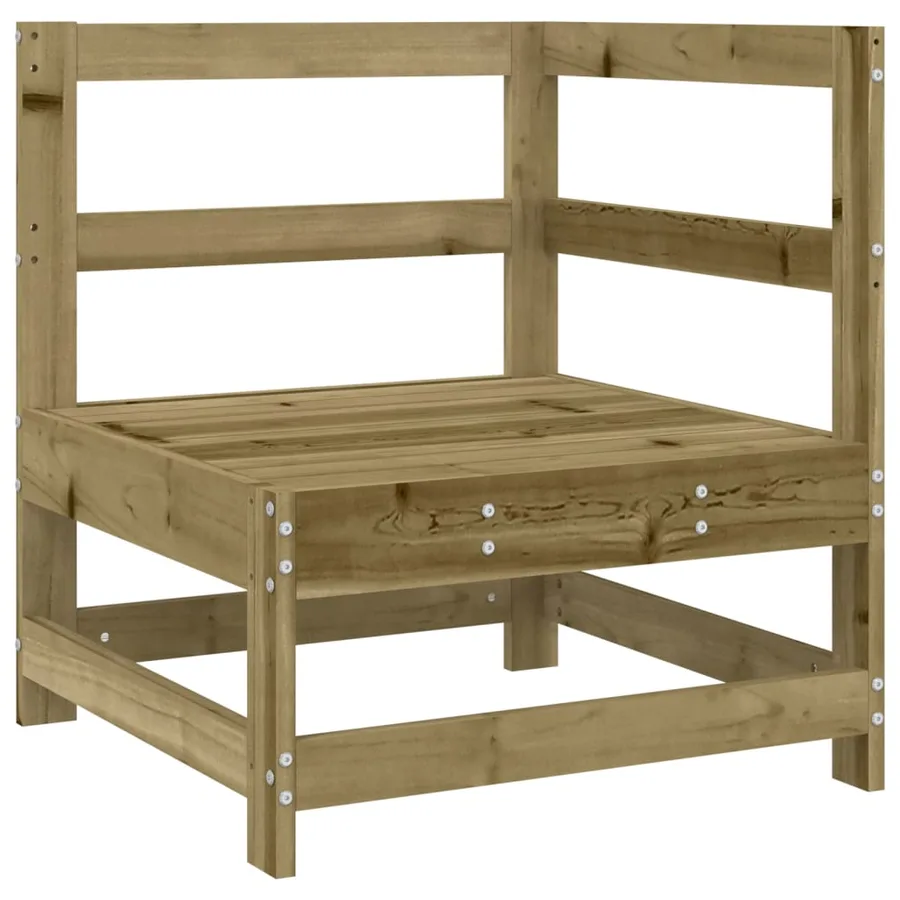 Canapé d'angle de jardin bois de pin imprégné - 2