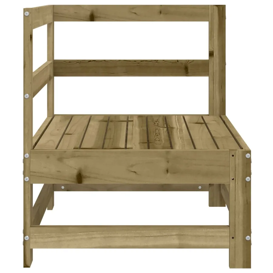 Canapé d'angle de jardin bois de pin imprégné - 3