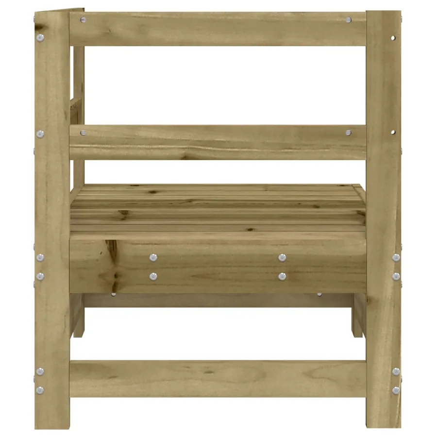 Canapé d'angle de jardin bois de pin imprégné - 5