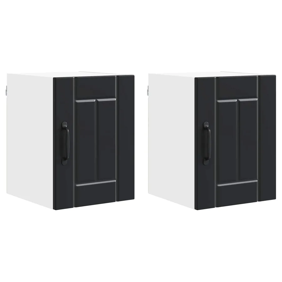 Meuble mural LUCCA 2 pcs Noir 30 x 31 x 40 cm Bois d'ingénierie - 2
