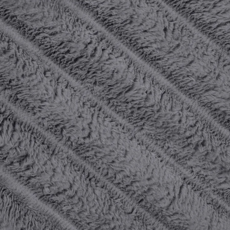 Jeté Gris foncé 270 x 240 cm Toison - 7