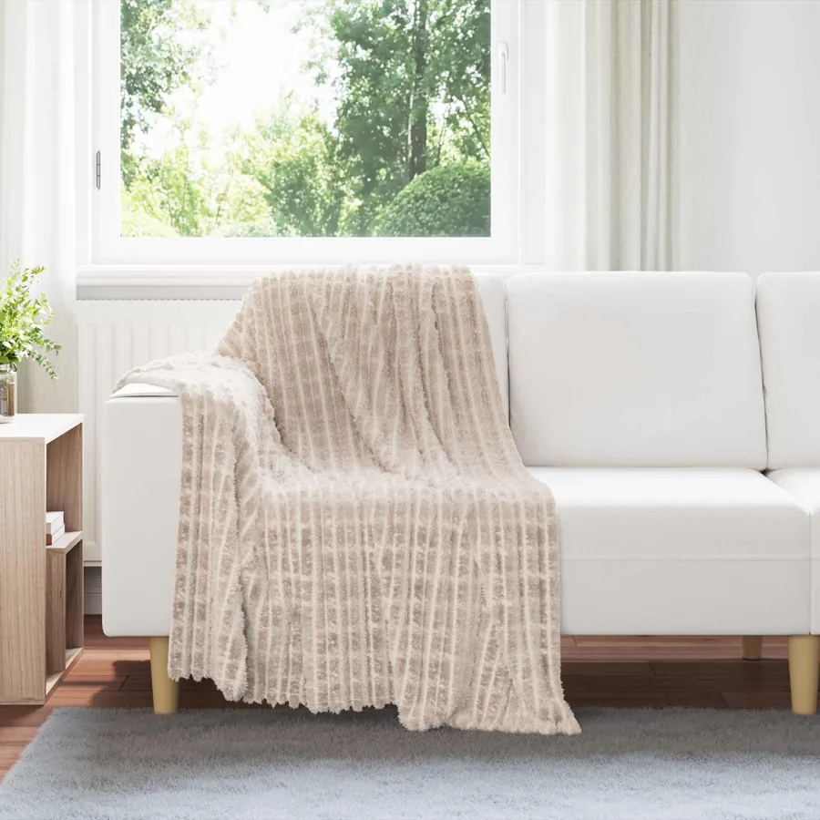 Jeté Beige 150 x 130 cm Toison