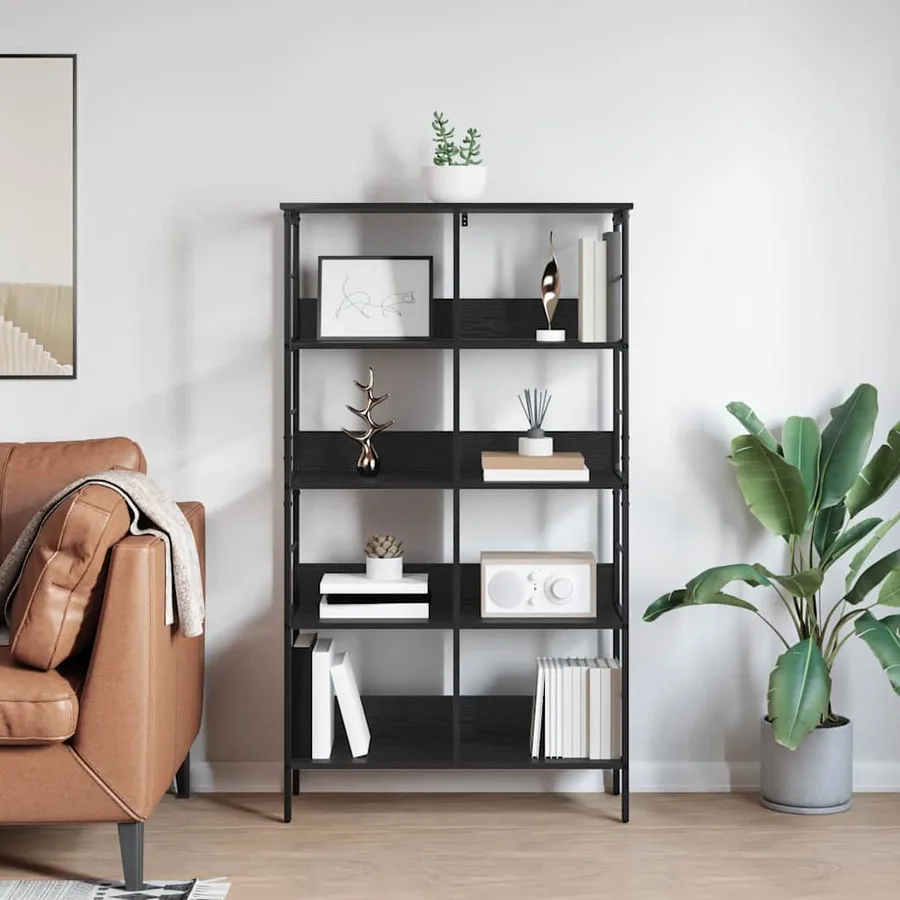 Étagère Chêne noir 82 x 32 x 144,5 cm Bois d'ingénierie - 4
