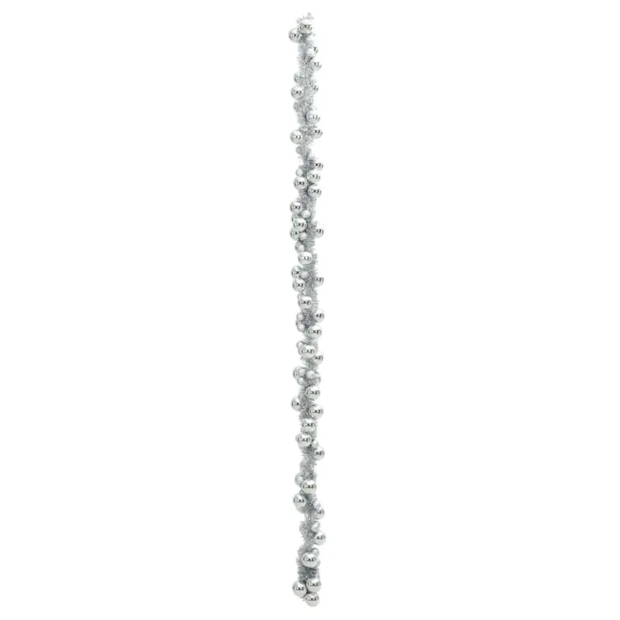 Guirlande de Boules de Noël Argent 186 cm Polystyrène - 4