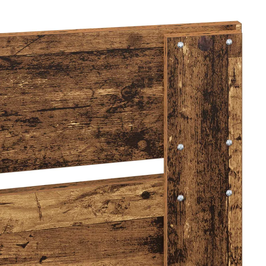 Cadre de lit Bois ancien 75 x 190 cm Pin massif - 11