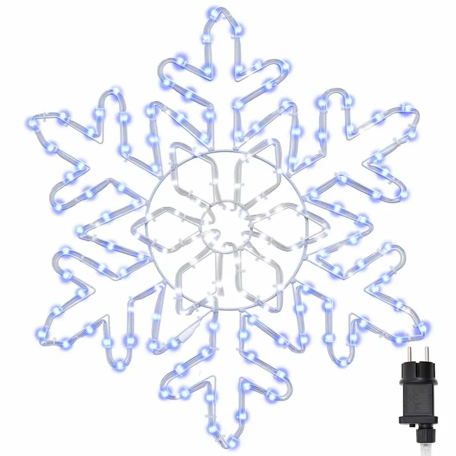 Flocon de Noël avec 156 LED Bleu 55.5 x 55.5 x 0.75cm PVC - 2