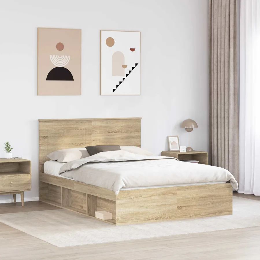 Cadre de lit Sonoma 160 x 200 cm Bois de pin massif - 3