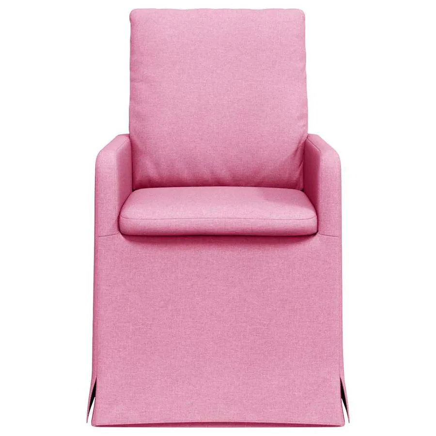 Chaises de salle à manger 2 pcs Rose 57 x 67 x 98 cm tissu - 4
