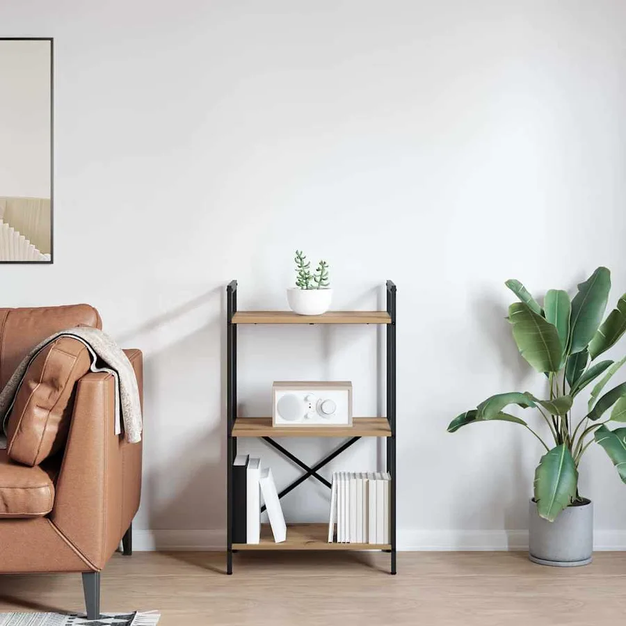 Étagère 3 niveaux 56 x 34 x 96 cm Bois d'ingénierie - 4