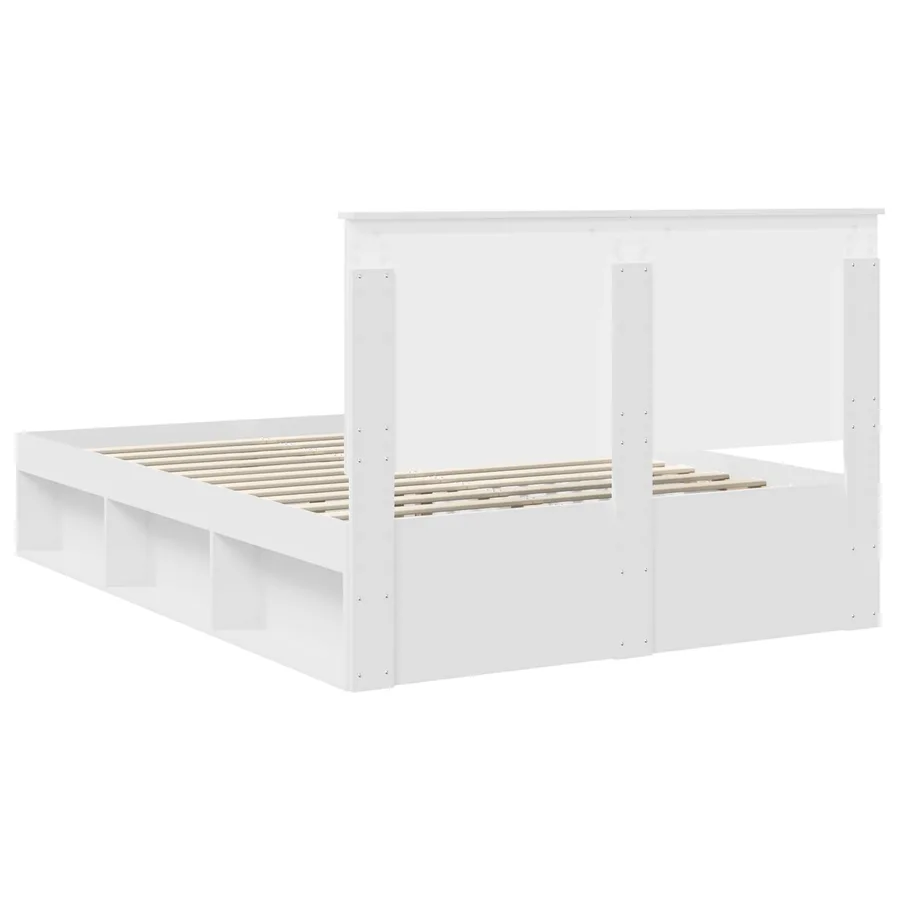 Cadre de lit avec tiroir Blanc 150 x 200 cm Bois de pin massif - 9