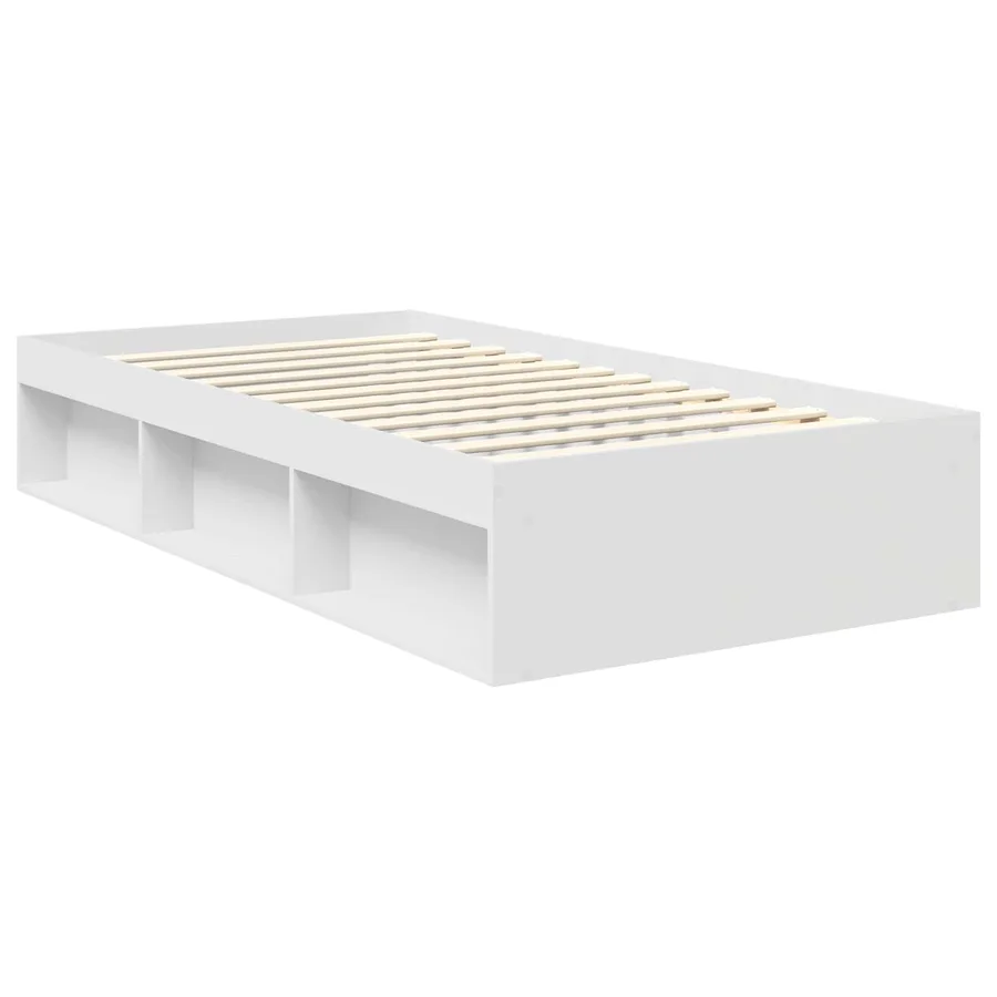 Cadre de lit avec tête de lit Blanc 100 x 200 cm Pin massif - 5