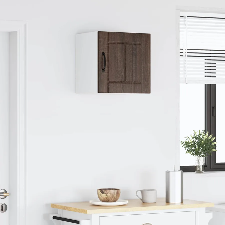 Meuble mural LUCCA Chêne brun 40 x 31 x 40 cm Bois d'ingénierie - 4