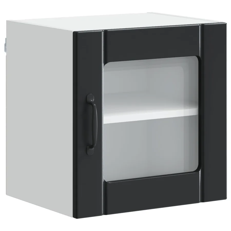 Cabinet en verre mural LUCCA Noir 40 x 31 x 40 cm - 2