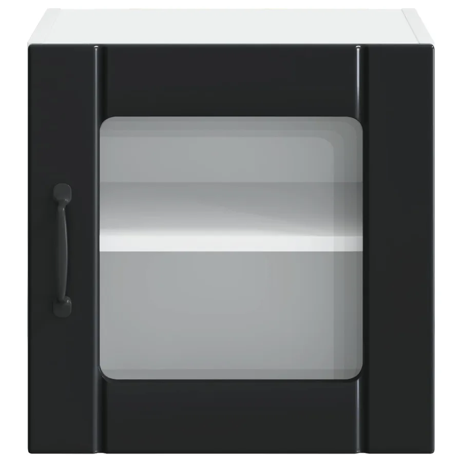 Cabinet en verre mural LUCCA Noir 40 x 31 x 40 cm - 6