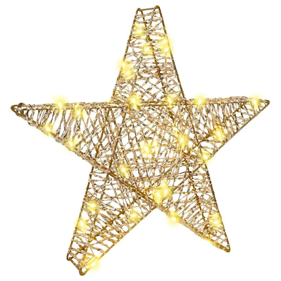Étoile en 3D avec 50 LED Blanc chaud 55 x 52.5 x 9 cm PET - 2