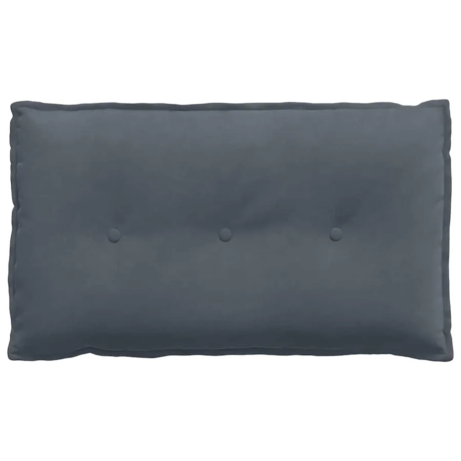 Coussin de Dos Gris foncé 80 x 50 cm Tissu en velours côtelé - 5