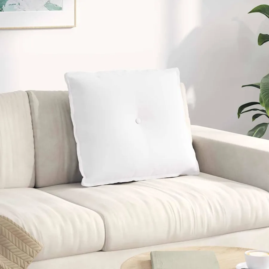 Coussin de Dos Blanc 60 x 19 x 50 cm tissu