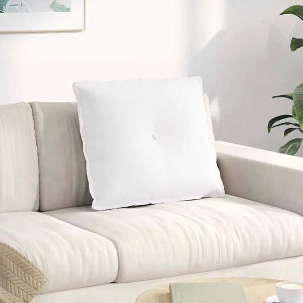 Coussin de Dos Blanc 60 x 19 x 50 cm tissu