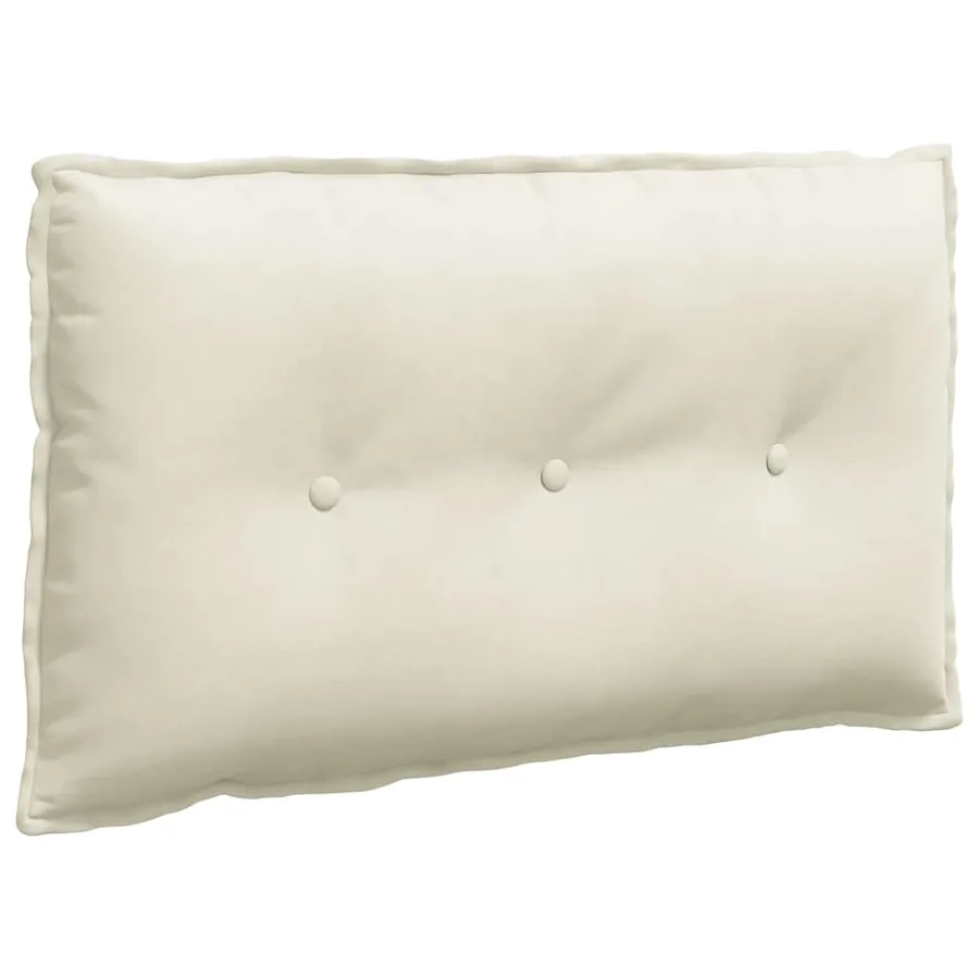 Coussin de Dos Crème 80 x 50 cm Tissu en velours côtelé - 2