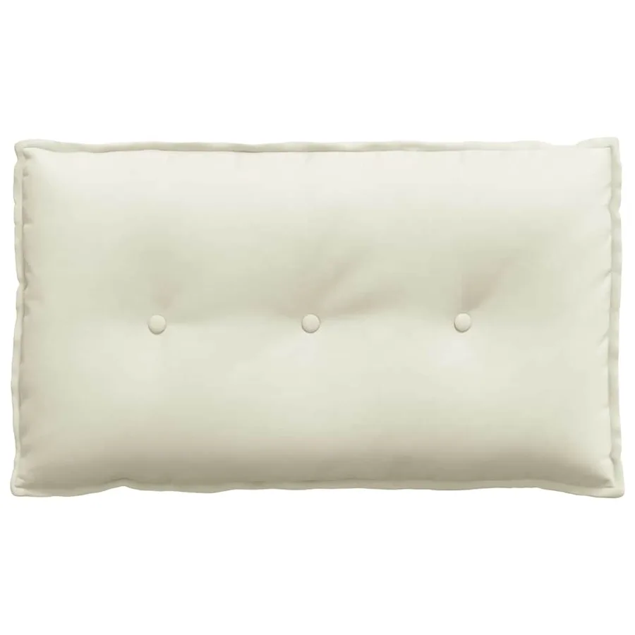 Coussin de Dos Crème 80 x 50 cm Tissu en velours côtelé - 5
